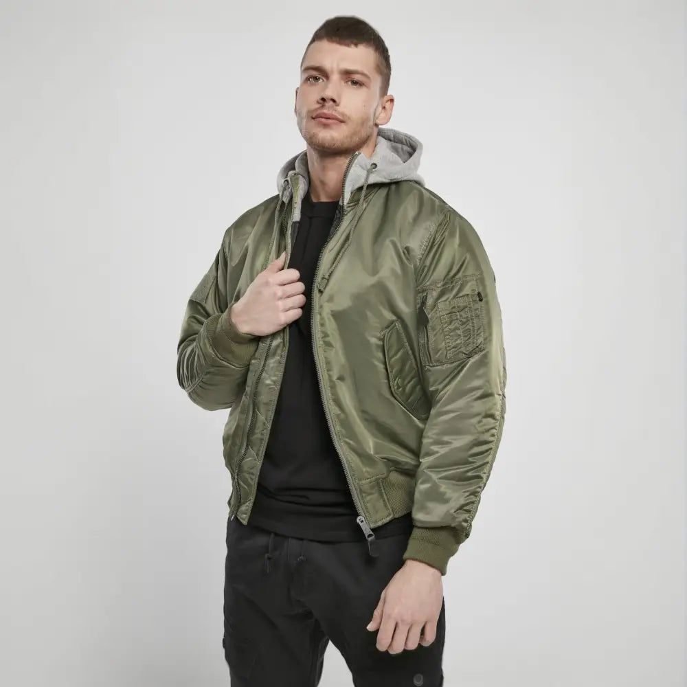 Hooded Ma1 Bomber Jacket Winter - Brandit