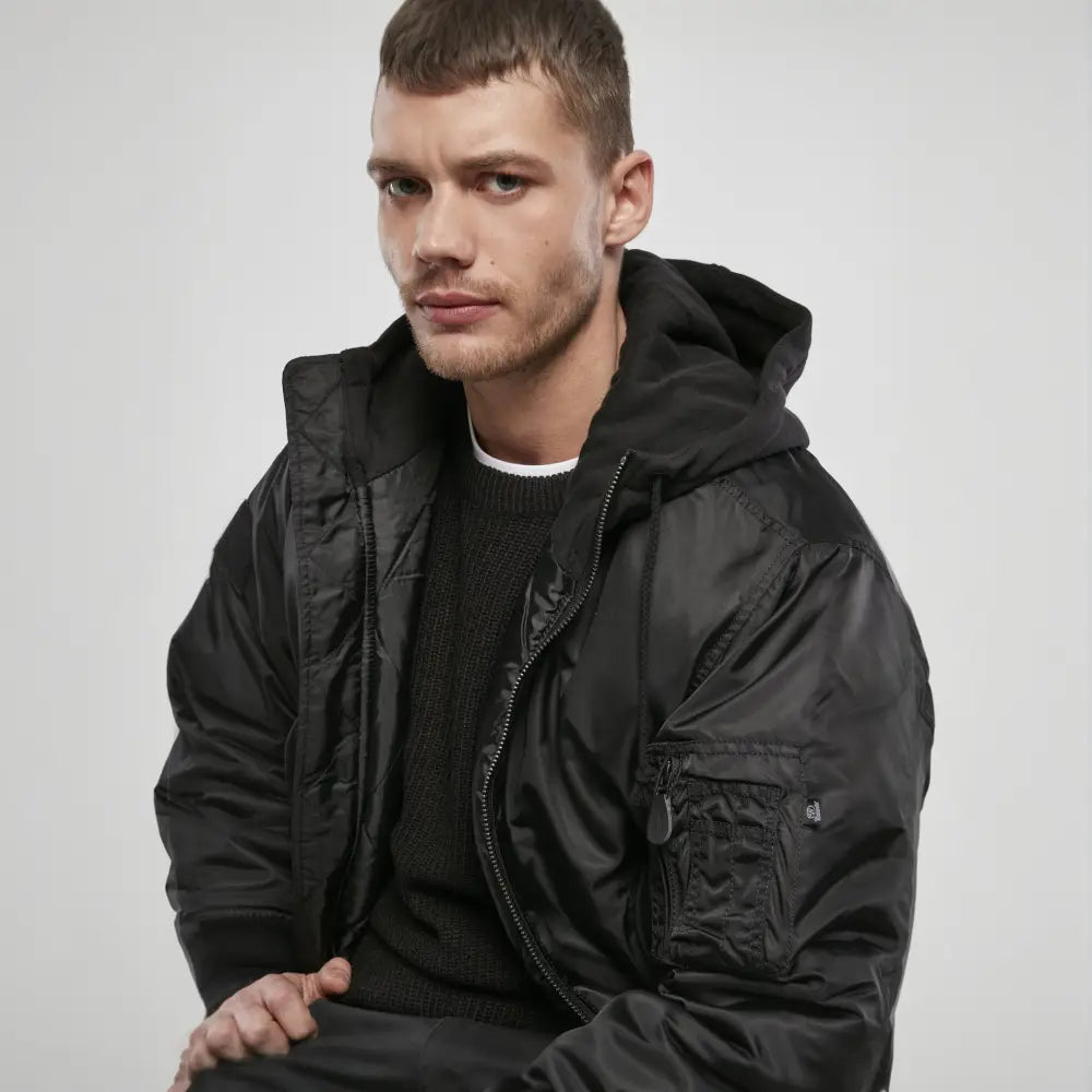 Hooded Ma1 Bomber Jacket Winter - Brandit